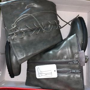 Gray boots
